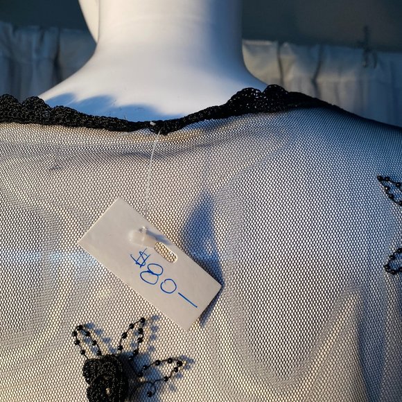 Lovely Vintage Embroidered/Beaded Top (SM) (VGUC) - Picture 7 of 11